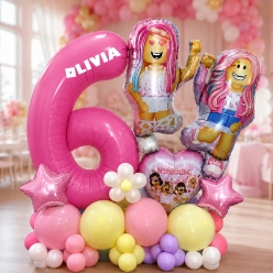 Roblox Girl PERSONALIZED Balloon Column Kit